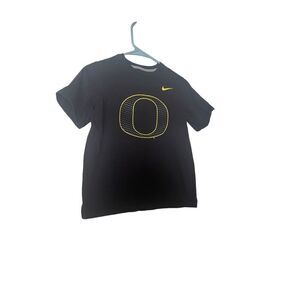 Nike Mens Black Cotton Oregon Ducks Crew Neck Short Sleeve T-Shirt Size Medium